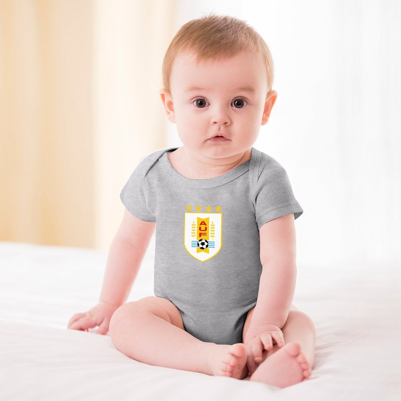 Uruguay Baby Bodysuit Strampler Schlafanzug Mit Kurzen Ärmeln Uruguay Baby Bodysuit Strampler Schlafanzug Mit Kurzen Ärmeln