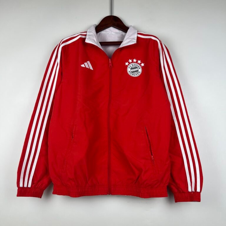 FC Bayern München Beidseitig Verwendbar Anthem Jacke 2023-2024 - Rot Weiß