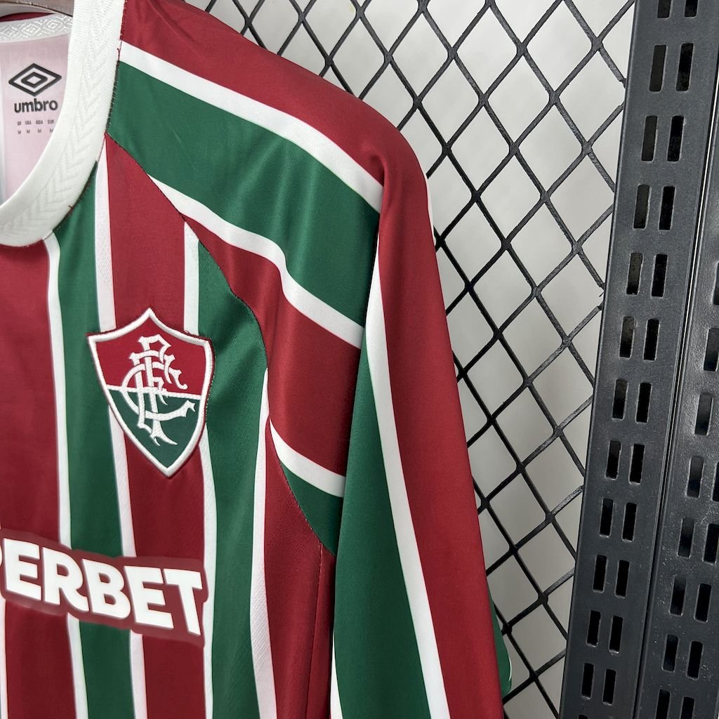 Fluminense Langarm Home Trikot 2025-2026 Fluminense Langarm Home Trikot 2025-2026