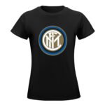 Inter Mailand Damen Kurzarm Rundhals T-Shirt Casual Sommer Tops