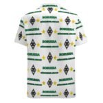 Borussia Mönchengladbach Kurzärmelige Herrenhemden, Passform Sommer Kurzarm Casual Button-Down Hemden