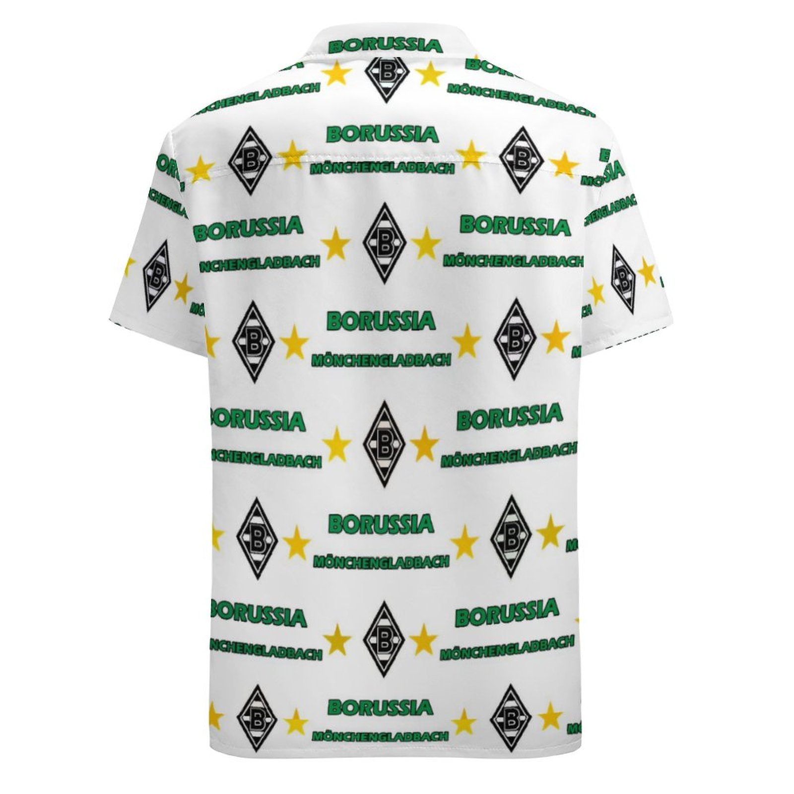 Borussia Mönchengladbach Kurzärmelige Herrenhemden, Passform Sommer Kurzarm Casual Button-Down Hemden Borussia Mönchengladbach Kurzärmelige Herrenhemden, Passform Sommer Kurzarm Casual Button-Down Hemden