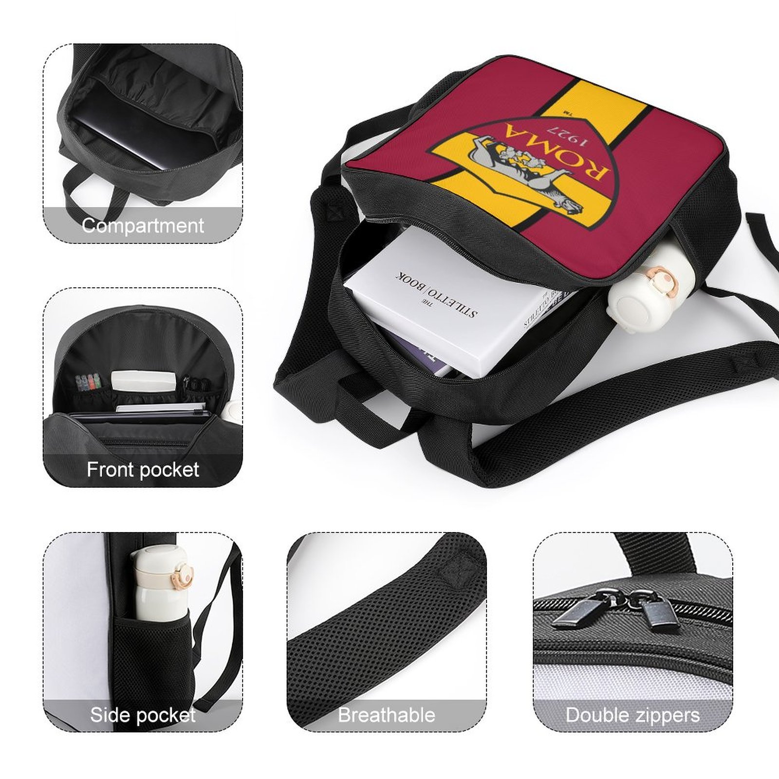 AS Rom Kinderschultaschen Rucksäcke Für Jungen Und Mädchen AS Rom Kinderschultaschen Rucksäcke Für Jungen Und Mädchen