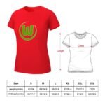 VfL Wolfsburg Damen Kurzarm Rundhals T-Shirt Casual Sommer Tops