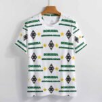 Borussia Mönchengladbach 3D Vollständig Druck Kurzarm T-Shirts Beiläufige Tee Tops
