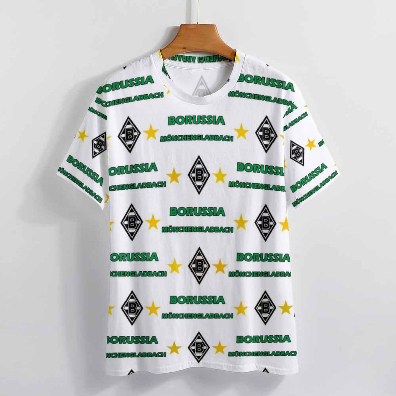 Borussia Mönchengladbach 3D Vollständig Druck Kurzarm T-Shirts Beiläufige Tee Tops Borussia Mönchengladbach 3D Vollständig Druck Kurzarm T-Shirts Beiläufige Tee Tops