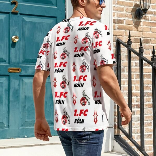 FC Köln 3D Vollständig Druck Kurzarm T-Shirts Beiläufige Tee Tops