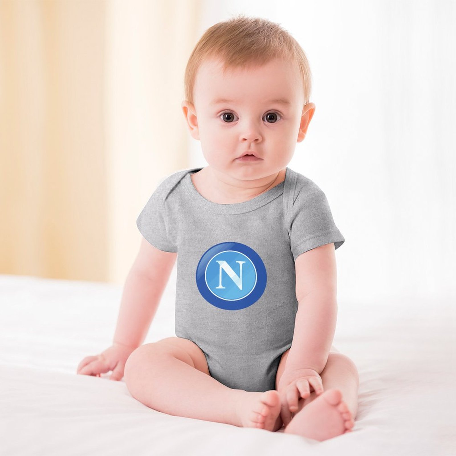 SSC Neapel Baby Bodysuit Strampler Schlafanzug Mit Kurzen Ärmeln SSC Neapel Baby Bodysuit Strampler Schlafanzug Mit Kurzen Ärmeln
