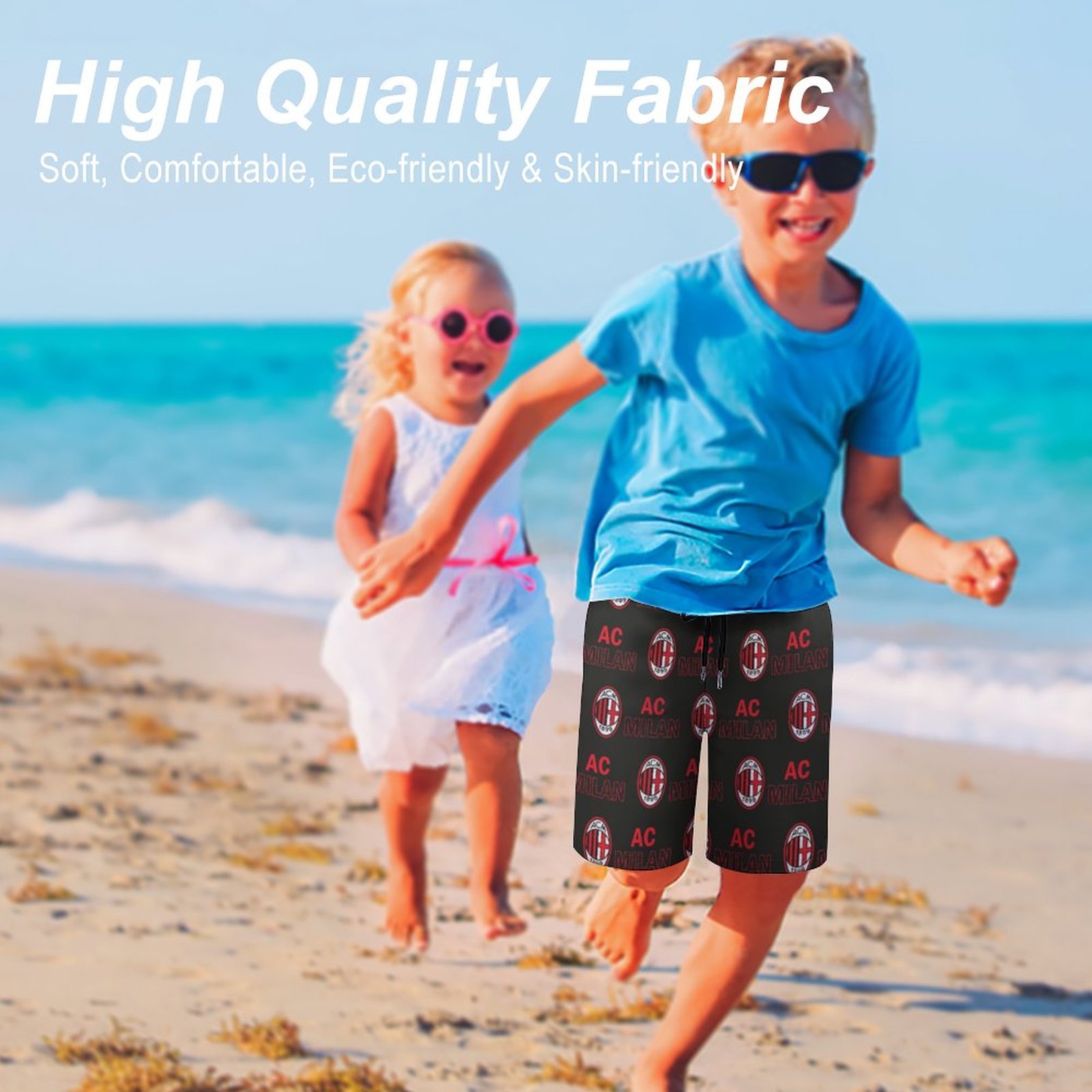AC Mailand Kinder Badehose,Strandshorts Sommer Jogginghose,Strandhosen AC Mailand Kinder Badehose,Strandshorts Sommer Jogginghose,Strandhosen