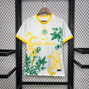 Inter Mailand Schlangenhaut Sondertrikot 2024-2025 - Weiß-Gelb
