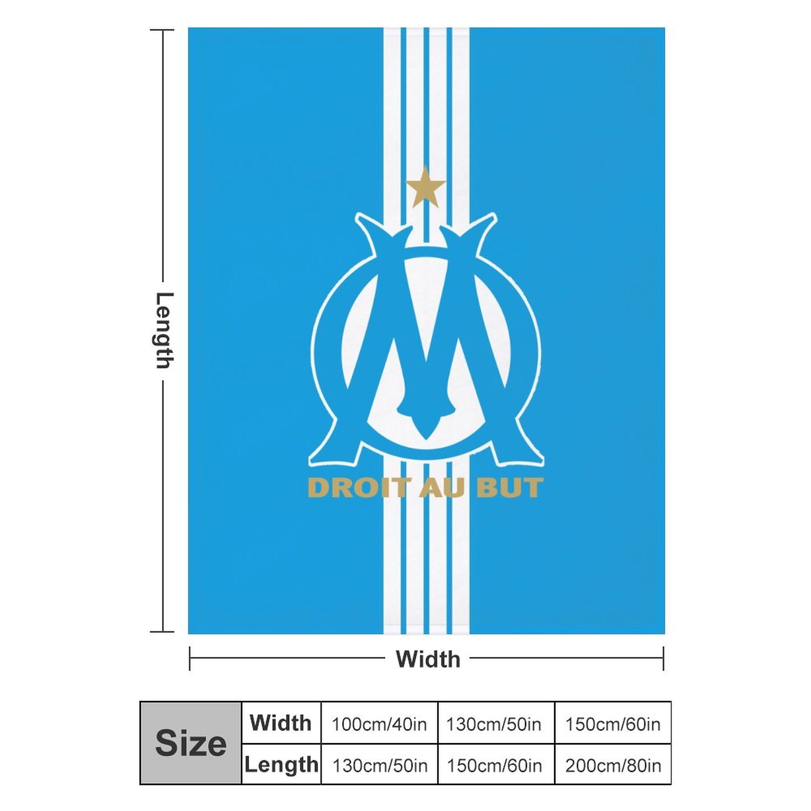 Olympique De Marseille Decken, Superweiche Decken, Verschiedene Größen Von Decken Olympique De Marseille Decken, Superweiche Decken, Verschiedene Größen Von Decken