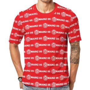 Mainz 05 Unisex 3D Vollständig Druck Kurzarm T-Shirts Beiläufige Tee Tops