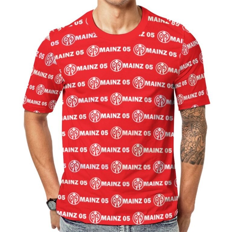 Mainz 05 Unisex 3D Vollständig Druck Kurzarm T-Shirts Beiläufige Tee Tops