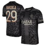 Paris Saint-Germain Bradley Barcola 29 Third Trikot 2023-2024