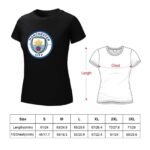 Manchester City Damen Kurzarm Rundhals T-Shirt Casual Sommer Tops