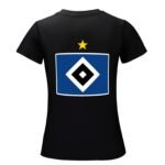 Hamburger SV Damen Kurzarm Rundhals T-Shirt Casual Sommer Tops