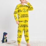 Borussia Dortmund Langarm Pyjama-Set Schlafanzüge Kinder Baumwolle Nachtwäsche Für Mädchen Jungen