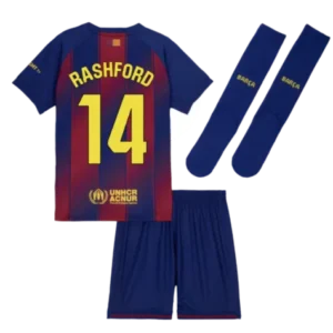 FC Barcelona Marcus Rashford 14 Heimtrikot Kinder 2025-2026