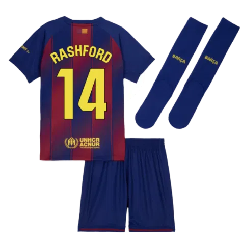 FC Barcelona Marcus Rashford 14 Heimtrikot Kinder 2025-2026