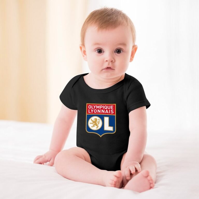 Olympique Lyonnais Baby Bodysuit Strampler Schlafanzug Mit Kurzen Ärmeln