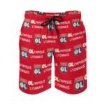 Olympique Lyonnais Herren Badehose Schnelltrocknende Strandshorts Mit Tasche Kordelzug Shorts