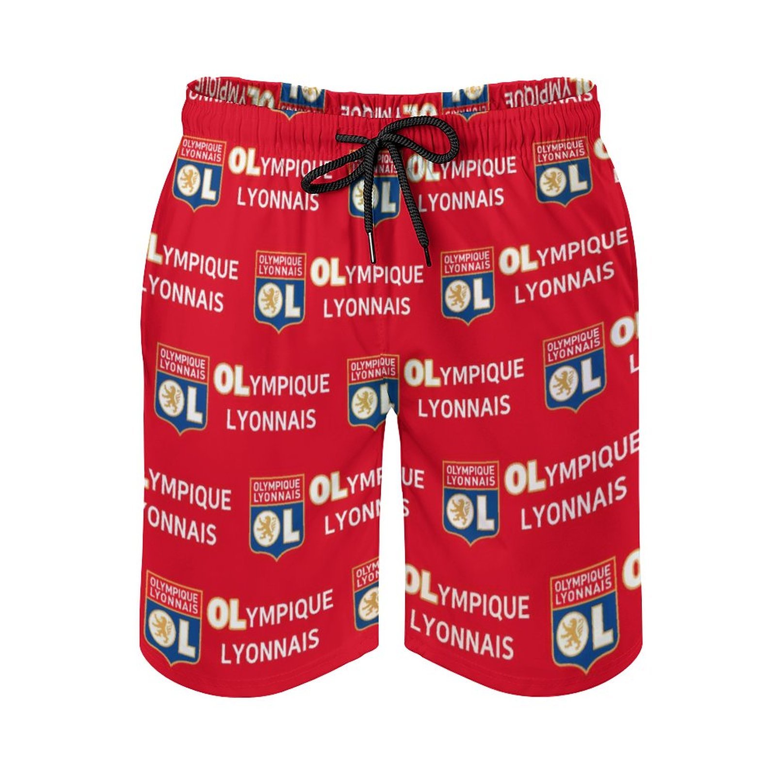 Olympique Lyonnais Herren Badehose Schnelltrocknende Strandshorts Mit Tasche Kordelzug Shorts Olympique Lyonnais Herren Badehose Schnelltrocknende Strandshorts Mit Tasche Kordelzug Shorts
