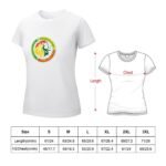 Senegal Damen Kurzarm Rundhals T-Shirt Casual Sommer Tops