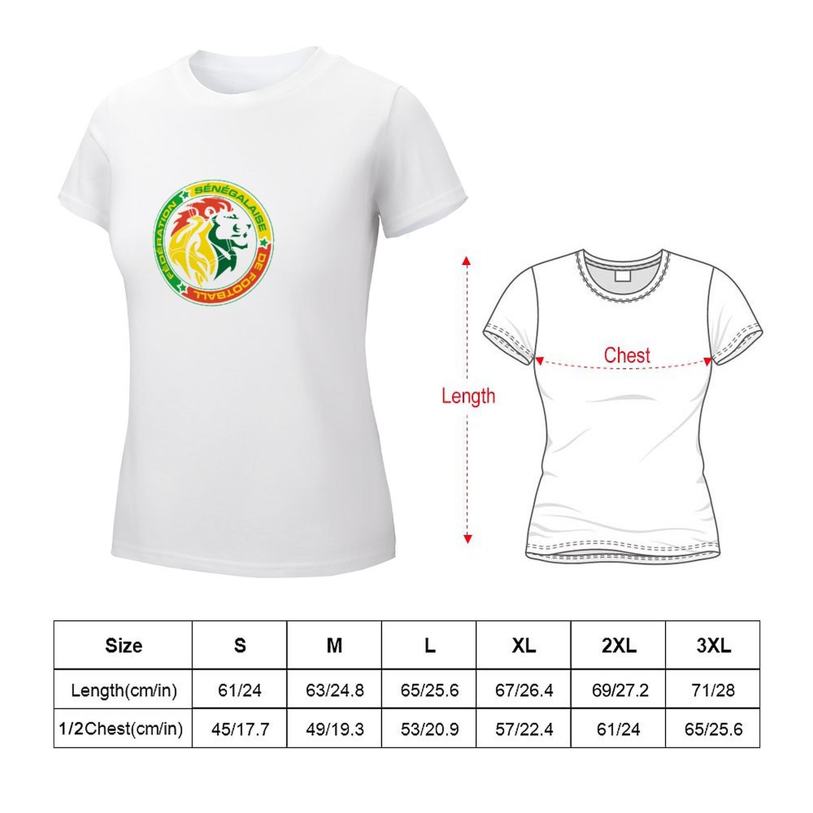 Senegal Damen Kurzarm Rundhals T-Shirt Casual Sommer Tops Senegal Damen Kurzarm Rundhals T-Shirt Casual Sommer Tops