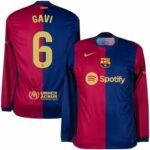 FC Barcelona Gavi 6 Langarm Home Trikot 2024-2025