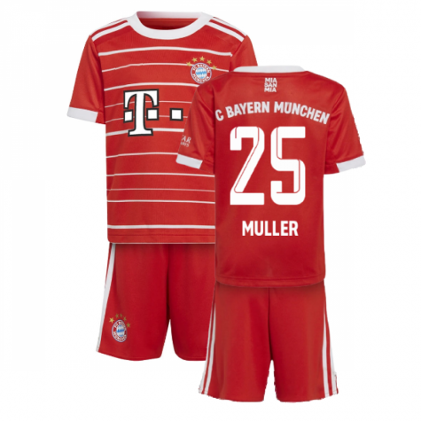 Bayern München Thomas Müller 25 Heimtrikot Kinder Mini Kit 2022-2023 Bayern München Thomas Müller 25 Heimtrikot Kinder Mini Kit 2022-2023