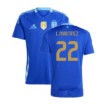 Argentinien Lautaro Martínez 22 Away Trikot 2024-2025