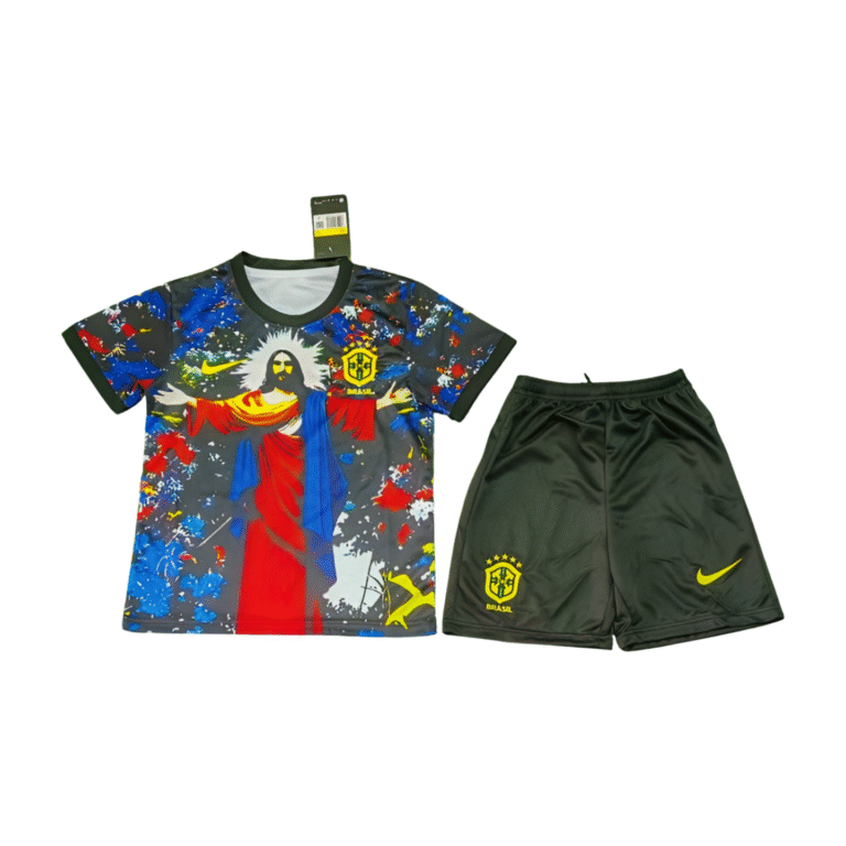 Brasilien Jesus Christus Sondertrikot Kinder Minikit 2025-2026 - Schwarz