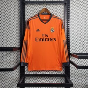 Real Madrid Retro Langarm Third Trikot 2013-2014 - Orange