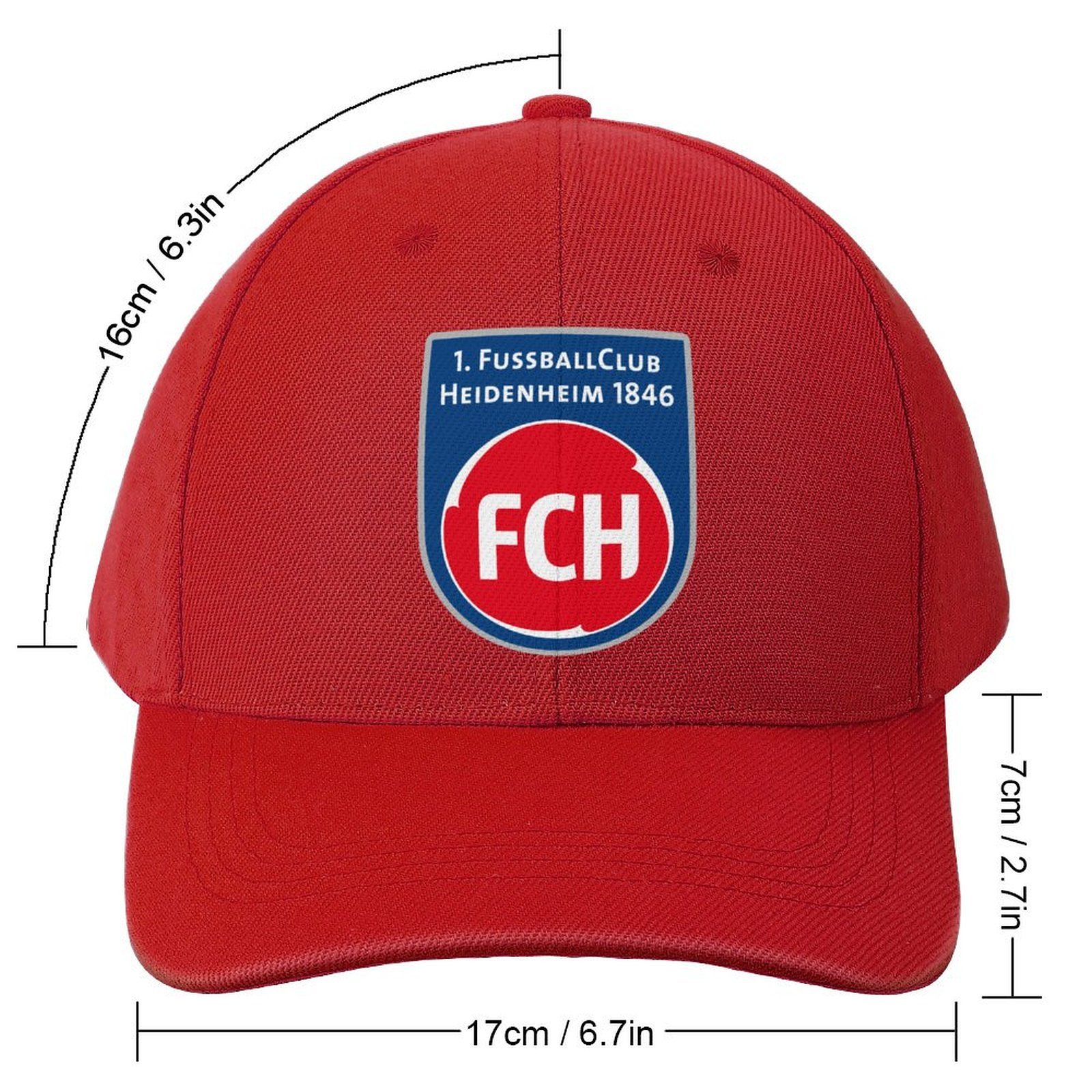 Unisex FC Heidenheim Baseball Cap Verstellbar Reine Farbe Baseballkappe Mütze Unisex FC Heidenheim Baseball Cap Verstellbar Reine Farbe Baseballkappe Mütze