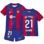 FC Barcelona Frenkie de Jong 21 Heimtrikot Kinder Mini Kit 2023-2024