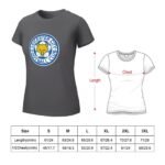 Leicester City Damen Kurzarm Rundhals T-Shirt Casual Sommer Tops