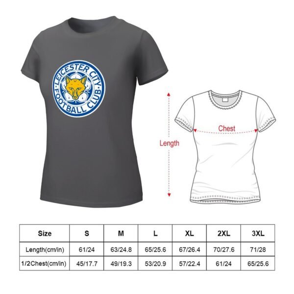 Leicester City Damen Kurzarm Rundhals T-Shirt Casual Sommer Tops