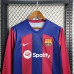 FC Barcelona Langarm Home Trikot 2023-2024 - Blau