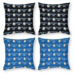 Inter Mailand Dekorative 4er Set Kissenbezüge Kissenhülle Sofakissen Bezug