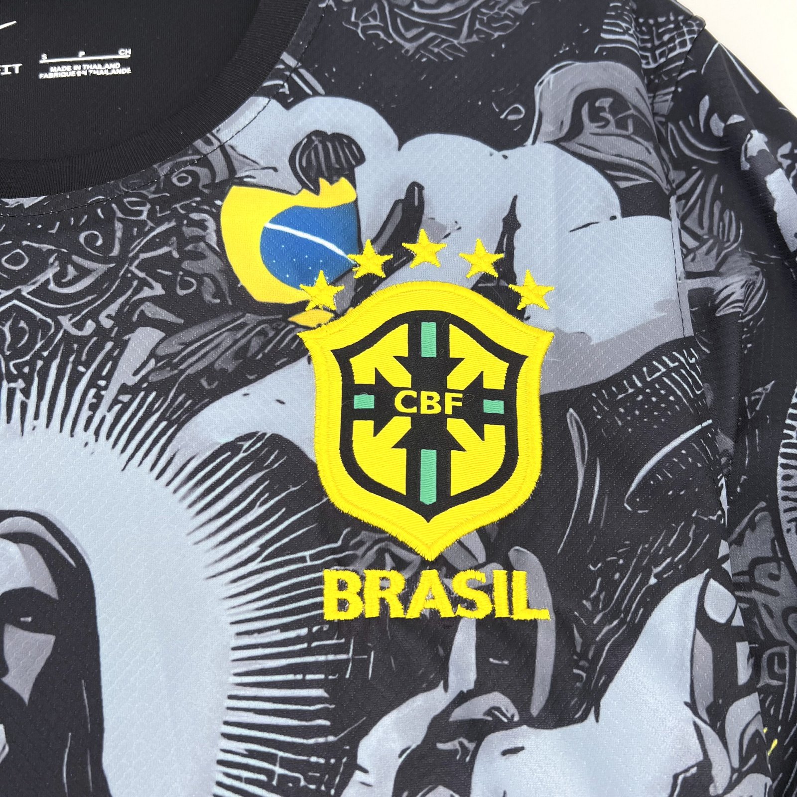 Brasilien Jesus Christus der Erlöser Sonderausgabe Trikot 2024-2025 - Schwarz Brasilien Jesus Christus der Erlöser Sonderausgabe Trikot 2024-2025 - Schwarz