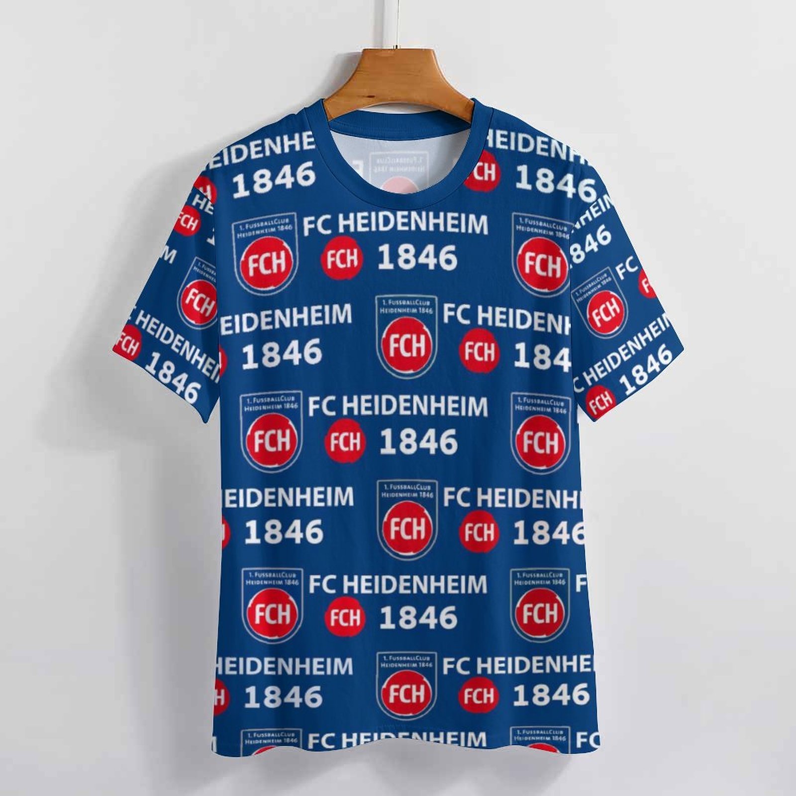 FC Heidenheim 3D Vollständig Druck Kurzarm T-Shirts Beiläufige Tee Tops FC Heidenheim 3D Vollständig Druck Kurzarm T-Shirts Beiläufige Tee Tops