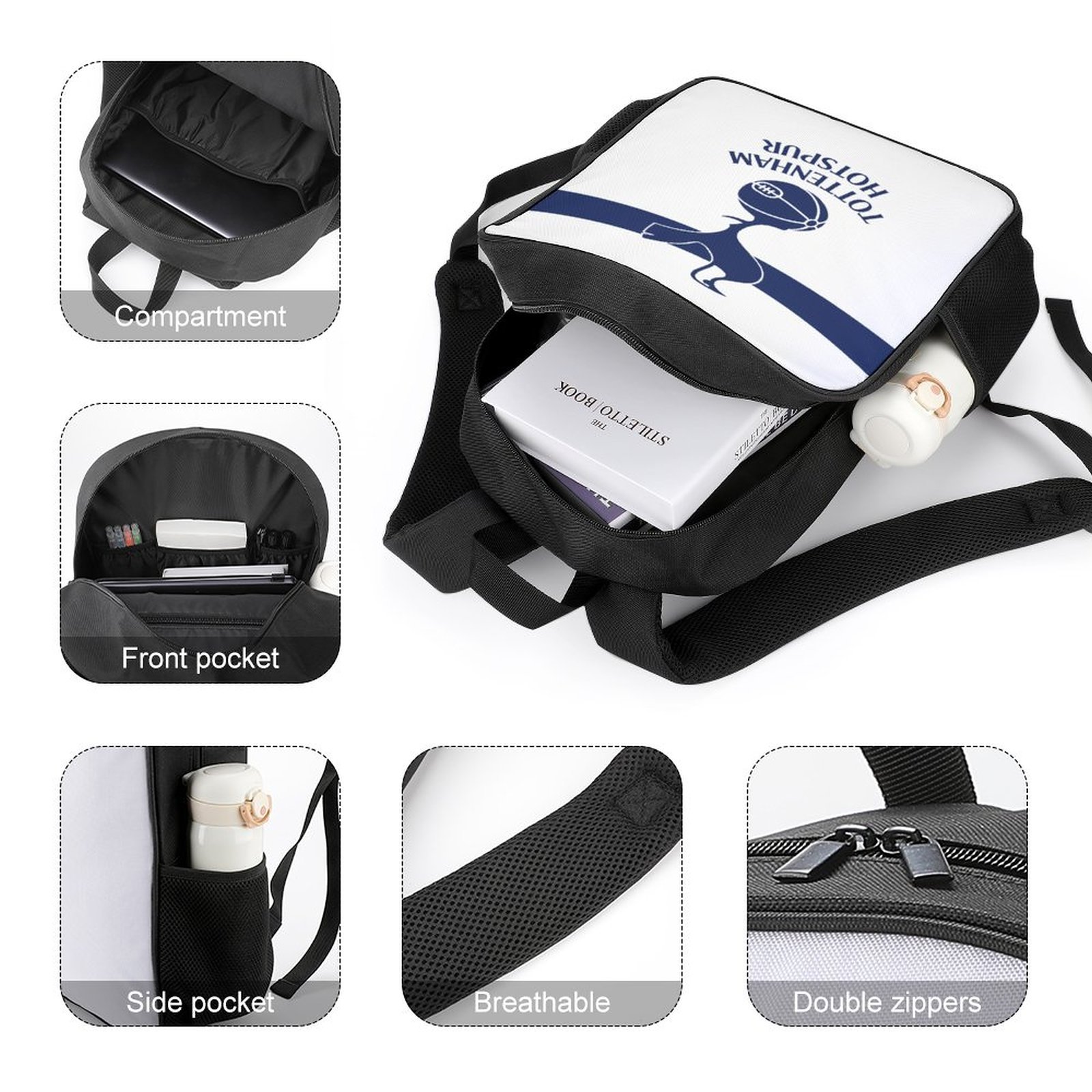 Tottenham Hotspur Kinderschultaschen Rucksäcke Für Jungen Und Mädchen Tottenham Hotspur Kinderschultaschen Rucksäcke Für Jungen Und Mädchen
