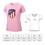 Atletico Madrid Damen Kurzarm Rundhals T-Shirt Casual Sommer Tops