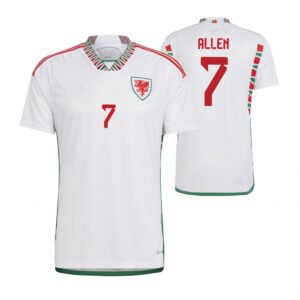 Wales Joe Allen 7 Away Trikot WM 2022