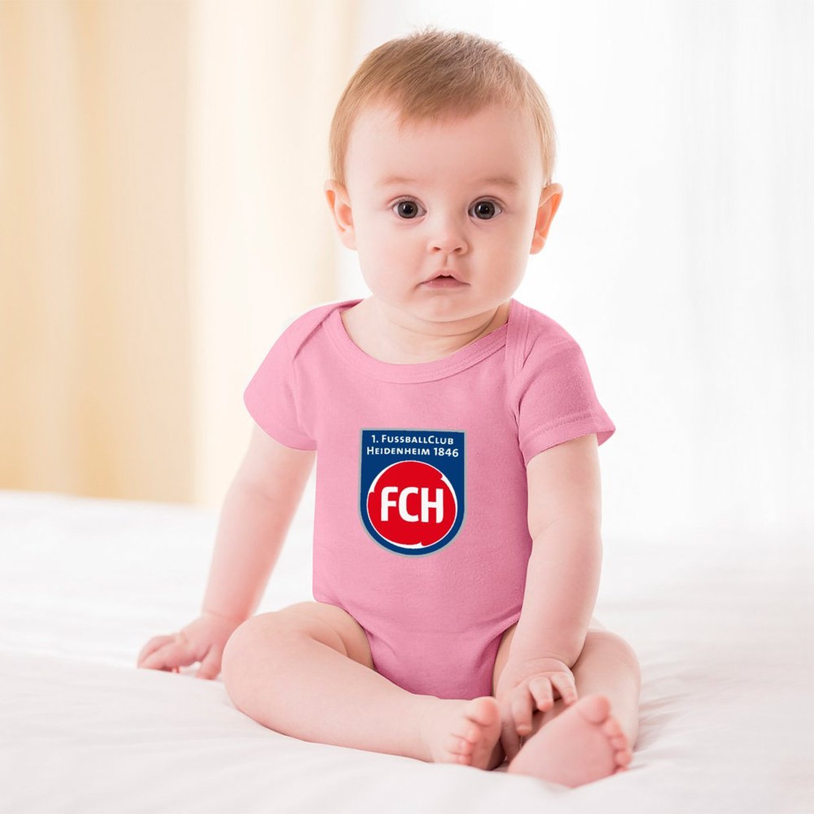 FC Heidenheim Baby Bodysuit Strampler Schlafanzug Mit Kurzen Ärmeln FC Heidenheim Baby Bodysuit Strampler Schlafanzug Mit Kurzen Ärmeln