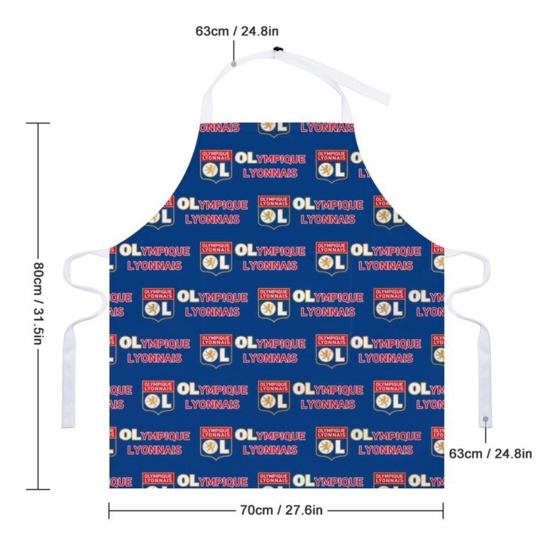 Olympique Lyonnais Wasserdichte Schürze Wasserdichte Schürze Mit Taschen Für Küchenfarbe Und Mehr.