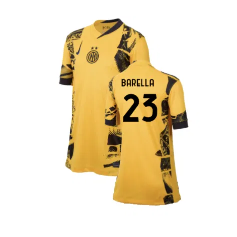 Inter Mailand Nicolo Barella 23 Third Trikot Kinder 2024-2025 Inter Mailand Nicolo Barella 23 Third Trikot Kinder 2024-2025