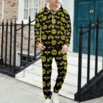 Borussia Dortmund Lässiges Sweatshirt-Set 2 Sätze Kapuzen-Sweatpants