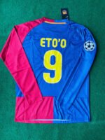 FC Barcelona Samuel Eto'o 9 UCL Final Retro Home Langarm Trikot 2008-2009