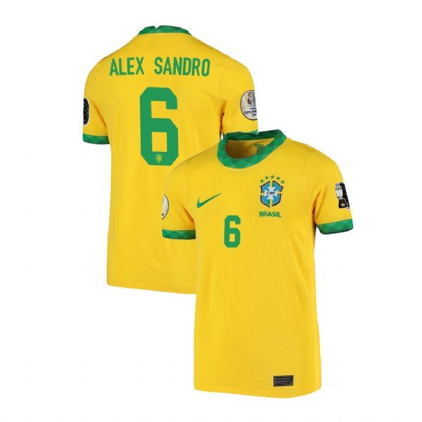 Brasilien Alex Sandro 6 Home Trikot 2020-2021